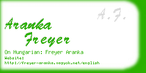 aranka freyer business card